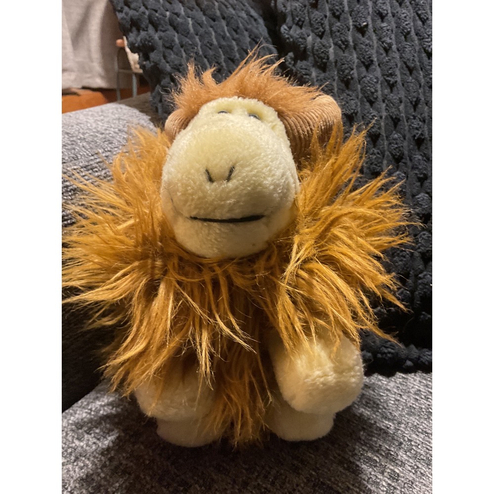 Dakin Ram Sheep Plush Toy Stuffed Animal Brown Horns Shaggy Mane‎
